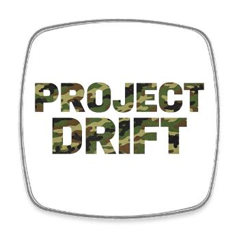 Drift Shirt für JDM und Tuning Fans Camouflage - Viereckiger Kühlschrankmagnet - Weiß - Vorne