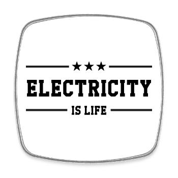 Elektrizität ist Leben: Energie und Leidenschaft! - Viereckiger Kühlschrankmagnet - Weiß - Vorne