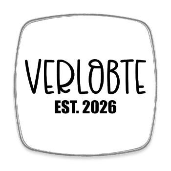 Verlobung Verlobte 2026 - Viereckiger Kühlschrankmagnet - Weiß - Vorne