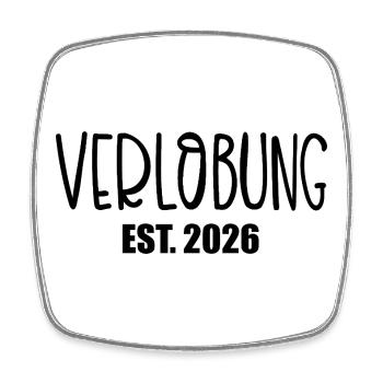 Hochzeit Verlobung 2026 - Viereckiger Kühlschrankmagnet - Weiß - Vorne