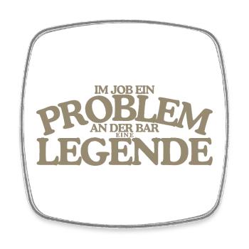 Job Problem Bar Legende Lustiges Retro Design - Viereckiger Kühlschrankmagnet - Weiß - Vorne