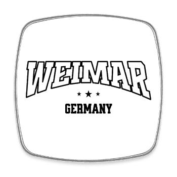 Weimar Lettering College Style Retro - Square fridge magnet - white - Front