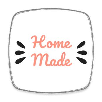 Cuisine minimaliste à scénarios faits maison - Magnet carré - blanc - Devant
