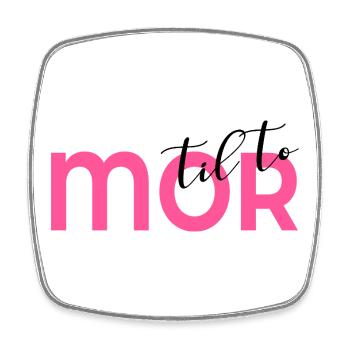 Mother of two - Square fridge magnet - white - Front