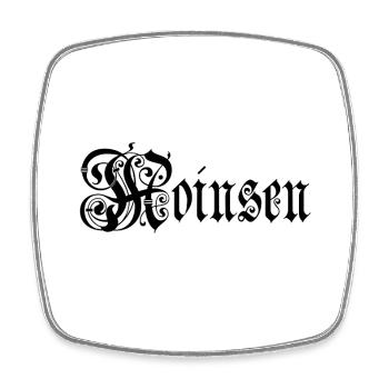 Moinsen! – The original for real Northern Lights - Square fridge magnet - white - Front