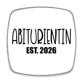 Abiturientin 2026 Abi - Viereckiger Kühlschrankmagnet - Weiß - Vorne