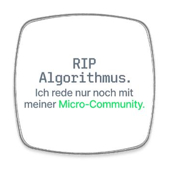 RIP Algorithmus Shirt für Micro-Community - Viereckiger Kühlschrankmagnet - Weiß - Vorne