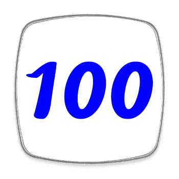 100. 100 YEARS. 100th ANNIVERSARY. BIRTHDAY 100 - Square fridge magnet - white - Front