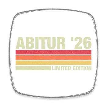 Abitur 2026 Limited Edition - Viereckiger Kühlschrankmagnet - Weiß - Vorne