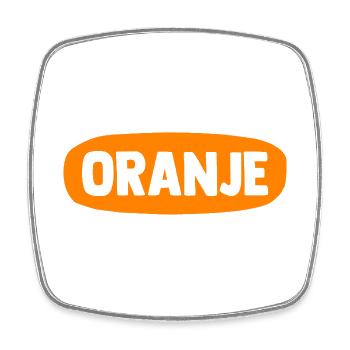 Oranje - Nederland - Niederlande - Netherlands - Viereckiger Kühlschrankmagnet - Weiß - Vorne