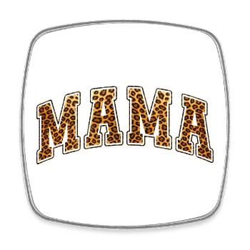 Leopard Mama, Mother's Day Gift, New Mama - Viereckiger Kühlschrankmagnet - Weiß - Vorne