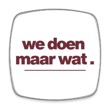 Lass uns einfach etwas Typografie machen - Viereckiger Kühlschrankmagnet - Weiß - Vorne