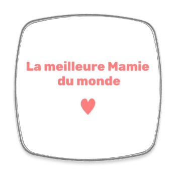 Meilleure Mamie Monde - Magnet carré - blanc - Devant