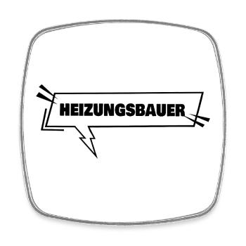 Ausbildung Heizungsbauer - Viereckiger Kühlschrankmagnet - Weiß - Vorne