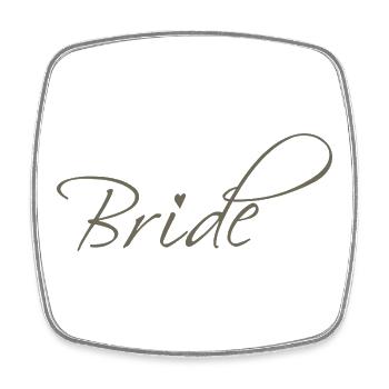 Bride für Braut und Junggesellinnenabschied JGA - Viereckiger Kühlschrankmagnet - Weiß - Vorne