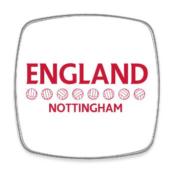 England Nottingham Football-Trikotdesign - Viereckiger Kühlschrankmagnet - Weiß - Vorne