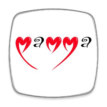 Frohen Muttertag Mama Rotes Herz Liebe Mütter Mama - Viereckiger Kühlschrankmagnet - Weiß - Vorne