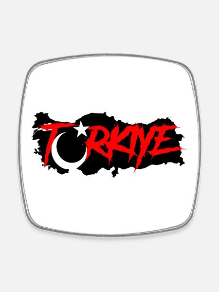 Turkey World Cup - Square fridge magnet - white