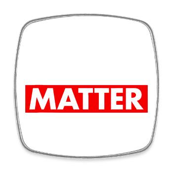 Väter zählen: Kräftige zweitonige Typografie - Viereckiger Kühlschrankmagnet - Weiß - Vorne