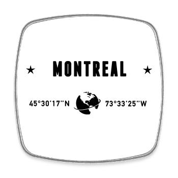 Montreal Quebec Coordinates Planet Earth - Square fridge magnet - white - Front