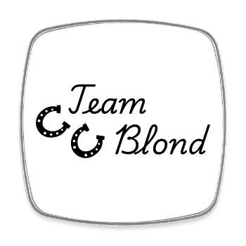 Team Blonde - Viereckiger Kühlschrankmagnet - Weiß - Vorne