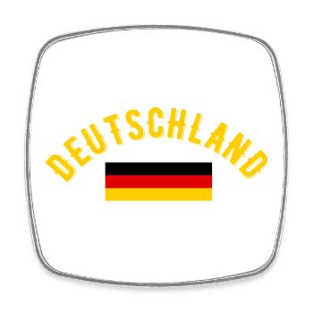 Deutschland Football Fan Vintage Typography  - Square fridge magnet - white - Front