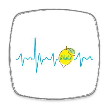 Costa d'Amalfi in Italien Heartbeat Amalfiküste - Viereckiger Kühlschrankmagnet - Weiß - Vorne