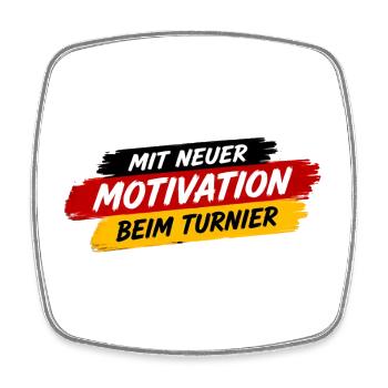 Motivation fürs Turnier neu - Viereckiger Kühlschrankmagnet - Weiß - Vorne