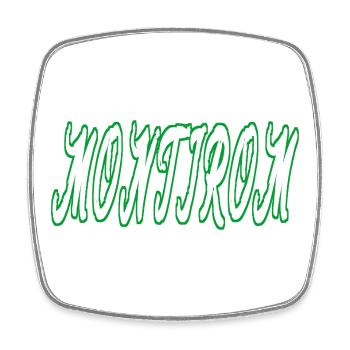 Montirom text - Viereckiger Kühlschrankmagnet - Weiß - Vorne