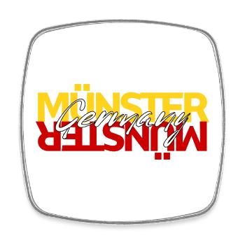 Münster Germany - Square fridge magnet - white - Front