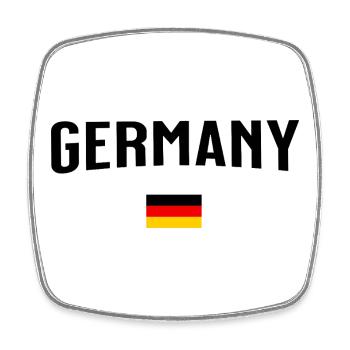 Germany - Square fridge magnet - white - Front