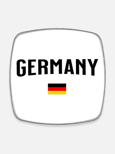 Germany - Viereckiger Kühlschrankmagnet - Weiß
