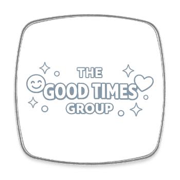 Logo du groupe Good Times Imprimé - Magnet carré - blanc - Devant