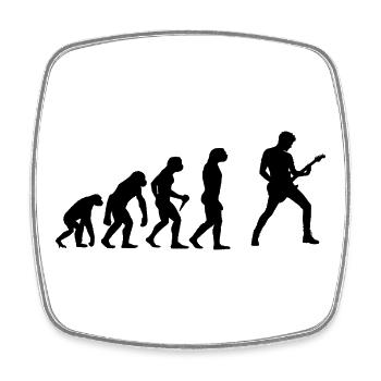Idée cadeau pour le guitariste avec jeu de guitare - Magnet carré - blanc - Devant