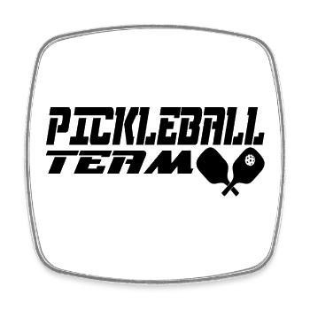 Pickleball - Square fridge magnet - white - Front