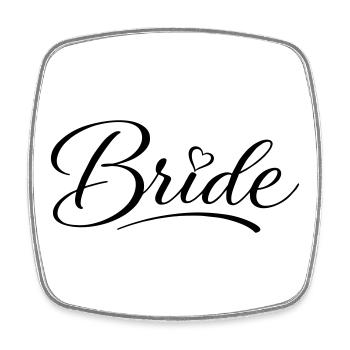 Bride - Square fridge magnet - white - Front