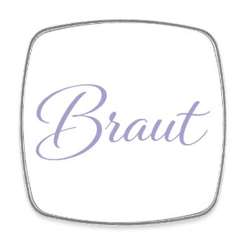 Braut - Viereckiger Kühlschrankmagnet - Weiß - Vorne