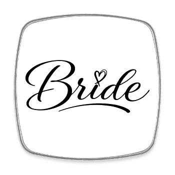 Bride - Viereckiger Kühlschrankmagnet - Weiß - Vorne