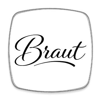 Braut - Viereckiger Kühlschrankmagnet - Weiß - Vorne