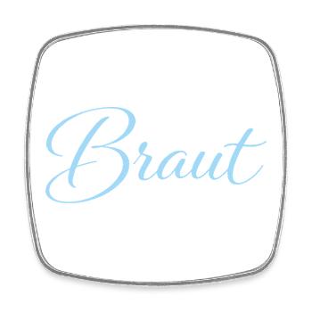 Braut - Viereckiger Kühlschrankmagnet - Weiß - Vorne