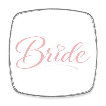 Bride - Square fridge magnet - white - Front