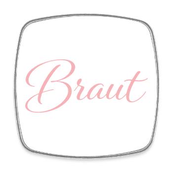 Braut - Viereckiger Kühlschrankmagnet - Weiß - Vorne