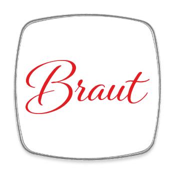 Braut - Viereckiger Kühlschrankmagnet - Weiß - Vorne