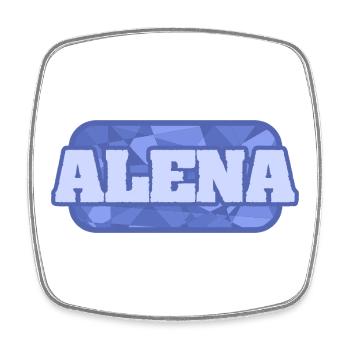 Alena as a gift idea - Square fridge magnet - white - Front