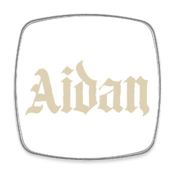 Aidan Gothic Name Design - Magnet carré - blanc - Devant
