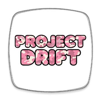 Car Tuning Motiv Project Drift Camo Rosa - Square fridge magnet - white - Front