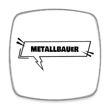 Ausbildung Metallbauer - Viereckiger Kühlschrankmagnet - Weiß - Vorne