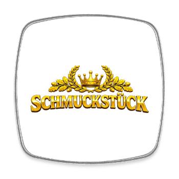 Golden Masterpiece Typography Schmuckstück german  - Square fridge magnet - white - Front