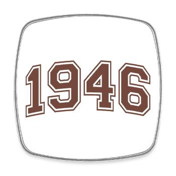 Aventure Rétro 80 Ans Octogénaire Cadeau 1946 - Magnet carré - blanc - Devant