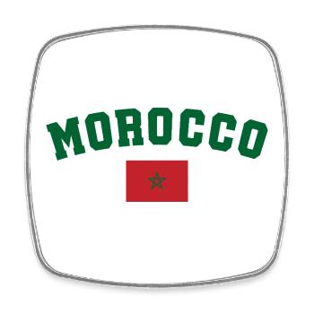 Maroc morocco - Magnet carré - blanc - Devant